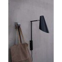 Dyberg Larsen Cale Vegglampe med Arm Sort