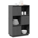 vidaXL Highboard grå 74x35x117 cm heltre furu