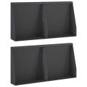 vidaXL Støttemur 4 stk. 40 x 12 x 40 cm Stål Svart