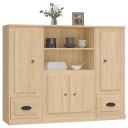 vidaXL Highboards 3 stk sonoma eik konstruert tre