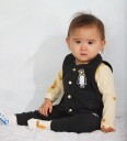 Mini Rodini Penguin Patch Microfleece Vest   Black   128/134