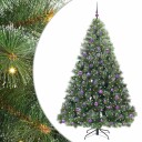  Kunstig juletre med 300 LED med stativ grønn 210 cm PE og PVC
