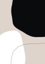 Monochrome Shapes Poster Plakat / 21x30cm