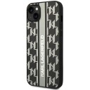 Karl Lagerfeld iPhone 14 Plus Hardcase Grå Monogram Stripe 6,7" Mobildeksel