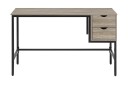 Skrivebord Grateley 120 cm med Oppbevaring 2 Skuffer   Lysebrun/Svart
