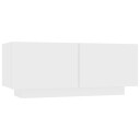 vidaXL Nattbord hvit 100x35x40 cm sponplate
