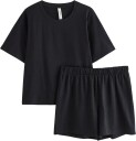 Lindex Coolmax® Pyjama Set   Black   S