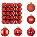 vidaXL Juleballsett 75 stk. Rød 6 cm Polystyren