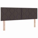  Sengegavl Diamantblokker Design Mørkebrun 160 cm Stoff