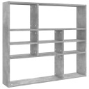 vidaXL Vegghylle betonggr? 90x16x78 cm sponplate