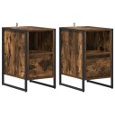  Nattbord 2 pcs Røyk Eik 39,5 x 30 x 50 cm Konstruert tre