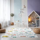 Barneteppe Road Cars multi Størrelse: 120 x 170 cm