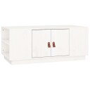 vidaXL Salongbord hvit 100x50x41 cm heltre furu