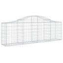 vidaXL Gabionkurver buede 18 stk 200x30x60/80 cm galvanisert jern