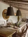 Halvor Bakke Rivonia Taklampe Lin Sort
