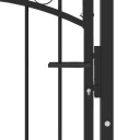 vidaXL Hageport med pigger stål 100x100 cm svart