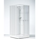 Contura Next NKH Dusjkabinett 70x90 cm Hvit Profil Mønstret Styrenglass