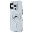 Karl Lagerfeld iPhone 15 Pro Max Mobildeksel MagSafe Hvit med Choupette Motiv