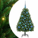  Kunstig juletre med LED  stripelys grønn 120 cm PVC og metall