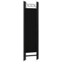 vidaXL Romdeler 4 paneler svart 160x180 cm