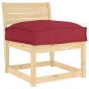 vidaXL Pute Oxford Stoff Vinrød 50 x 50 x 12 cm
