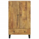 vidaXL Highboard med skuff 60x33x100 cm heltre mango og jern
