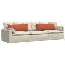  Sofaputer 2 pcs Rød oransje 120 x 40 cm Corduroy stoff
