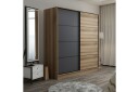 Fruitland Garderobe 220 cm - Grå/Brun/Eik