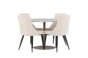 Venture Home Matgruppe Lycke 110 cm Rund med 4 Leone stoler   Beige/Beige