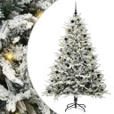 Kunstig forhåndsbelyst juletre med kule sett grønn 240 cm