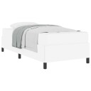  Sengeramme med madrass Hvit 90 x 190 cm Kunstlær