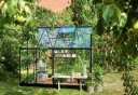 Halls Drivhus Qube Herdet Glass Sort 5,1 m²