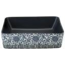 vidaXL Benkeservant svart og blå rektangulær 46x35,5x13 cm keramikk