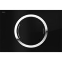 MEPAzero betjeningsplate, 2-delt, glass svart, utenpåliggende/planum black