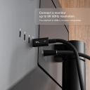 Thunderbolt 5 Usb C Pro Cable 0,5 M Flettet Svart