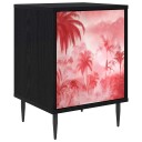 vidaXL Nattbordskap AACHEN Svart eik 36 x 33 x 51 cm Konstruert tre