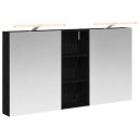  Baderomsskapsett 3 pcs 130 x 14,5 x 70 cm Konstruert tre