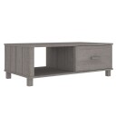 vidaXL Salongbord lysegrå 100x55x35 cm heltre furu