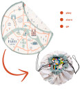 play&go  Lekeunderlag 2-i-1 Paris-kart ⌀ 140 cm