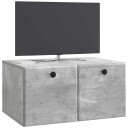 Vegghengt TV skap 59,5 x 41 x 30 cm Betonggrå Konstruert tre
