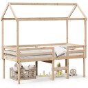  Høyseng med tak 90x190 cm heltre furu 8721102670367
