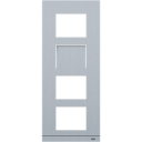 ABB Velkomstramme for Videosystem, alu, Størrelse 1/4 (4 Moduler) 41384cf-a