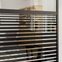  Skyvedør Svart 102.5 X 205cm Herdet Glass Og Aluminium
