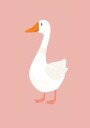 Goose On Pink Plakat Plakat / 40x50cm
