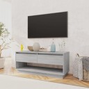 vidaXL TV-benk grå sonoma eik 102x41x44 cm sponplate