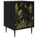 vidaXL Nattbordskap RHENEN Svart eik 36 x 33 x 51 cm Konstruert tre