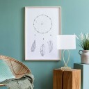 Bordlampe med stoffskjerm gull