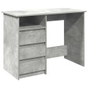  Skrivebord betonggrå 102x50x75 cm konstruert tre