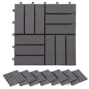  Terrassebord 30 stk gråvasket 30x30 cm heltre akasie