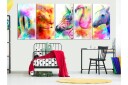 Bilde Rainbow Watercolours 5 Parts Narrow 225x90 Artgeist sp. z o. o.